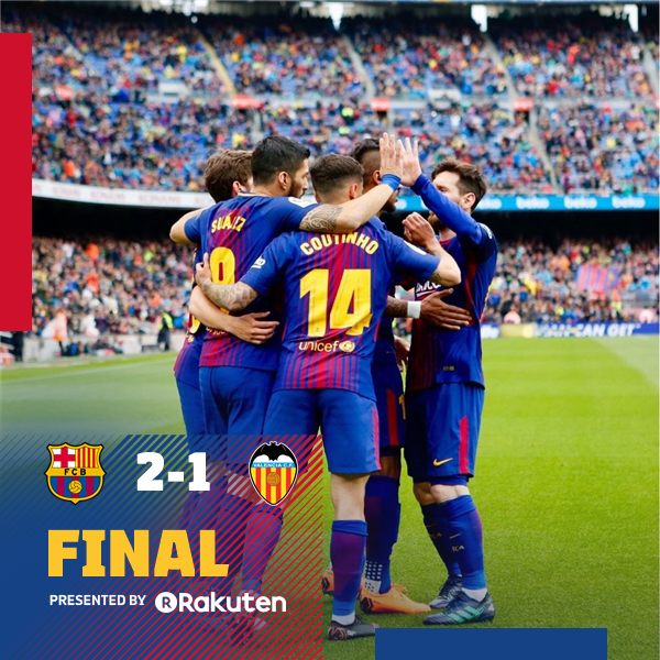 DOWNLOAD VIDEO: Barcelona vs Valencia 2-1 – Highlights & Goals