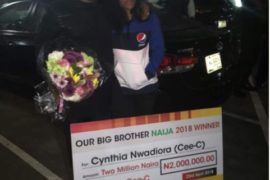 Cee-C’s Father Welcomes Her Back As Her Fans Present Her N2Million Cheque (Photo)