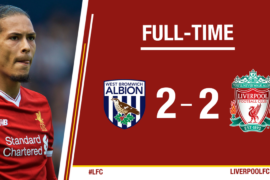 VIDEO: West Brom vs Liverpool 2-2 – Highlights & Goals