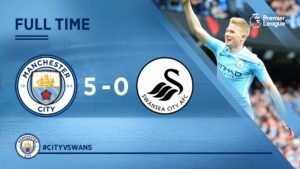 VIDEO: Manchester City vs Swansea 5-0 – Highlights & Goals