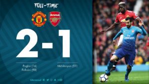 VIDEO: Manchester United vs Arsenal 2-1 – Highlights & Goals