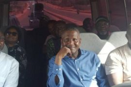 VIDEO: See Femi Otedola, Governor Ambode And Aliko Dangote Enjoying A Bus Cruise In Lagos
