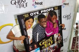 #BBNaija: Tobi & Alex Knelt Down In Public To Beg Toyin Abraham For Coming Late To Her Movie Premiere (Photos +Video)