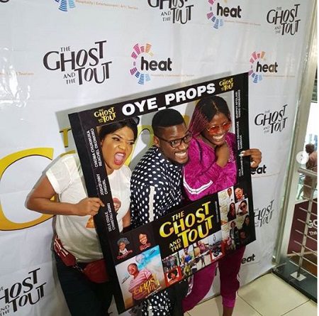 #BBNaija: Tobi & Alex Knelt Down In Public To Beg Toyin Abraham For Coming Late To Her Movie Premiere (Photos +Video)