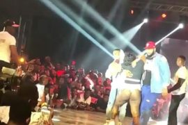 PHOTOS: Lady Faints After Hugging Wizkid On Stage In Ghana… LOL! See Wizkid’s Reaction