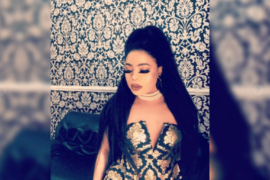 PHOTOS: Bobrisky Flashes Chest In Stunning Dress… He’s Surprisingly Growing Br**st!