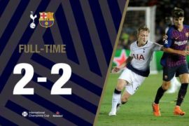 VIDEO: Barcelona 2 vs 2 Tottenham Hotspur (Penalty 5-3) Champions Cup – Highlights & Goals