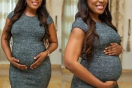 PHOTOS: See What Pregnant Linda Ikeji Does Whenever She’s Alone In Her Office! One Of Her Worker Sneaked In And Caught Her