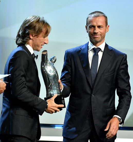 Luka Modric Won UEFA Men’s Player Of The Year 17/18 Award Beating C. Ronaldo And Salah