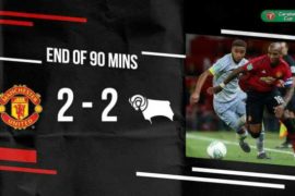 VIDEO: Manchester United 2 vs 2 Derby County* (EFL Cup) Highlights & Goals