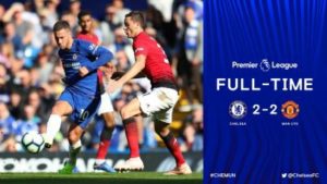 Chelsea 2 vs 2 Manchester United )Premier League) Highlights & Goals