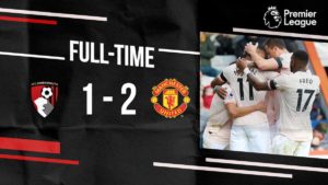 Video: Bournemouth 1 vs 2 Manchester United (Premier League) – Highlights & Goals