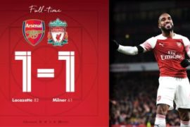 Video: Arsenal 1 vs 1 Liverpool (Premier League) – Highlights & Goals