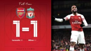 Video: Arsenal 1 vs 1 Liverpool (Premier League) - Highlights & Goals