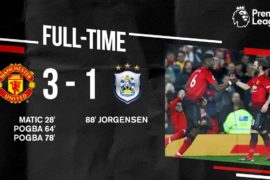 Manchester United vs Huddersfield 3-1 – Highlights & Goals (Download Video)