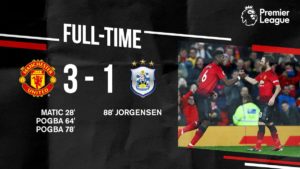 Manchester United vs Huddersfield 3-1 – Highlights & Goals (Download Video)