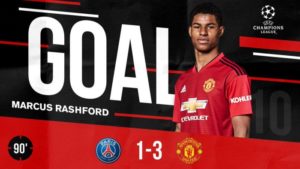 PSG vs Manchester United 1-3 (AGG 3-3)- Highlights & Goals