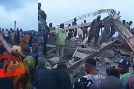 2-storey Building Collapses In Ibadan, Many People Trapped Inside (Video)