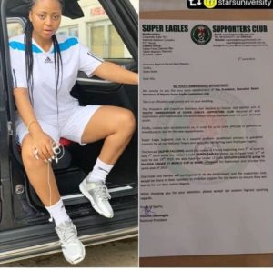 Super Eagles Supporters Club Appoints Regina Daniles As Youth Ambassador