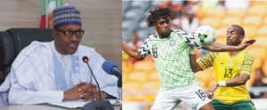 President Buhari Celebrates Super Eagles Victory Over South Africa