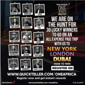 Win Big With Interswitch One Africa Music Fest 2019