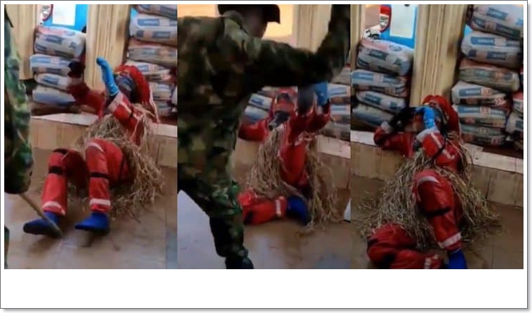 Masquerade Flogged By A Soldier, Begs For Mercy (Video)