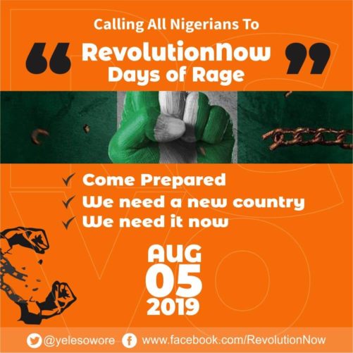 RevolutionNow: Vows To Go Ahead With Protest, Releases List Of Demands