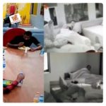 #BBNaija : Housemates Engaged In Pillow Fight At Midnight (Video)