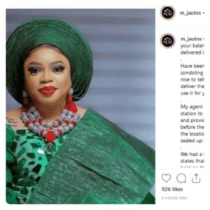 Bobrisky Car Seized By Car Dealer Over Unpaid Balance