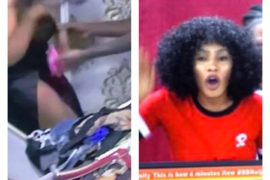 #BBNaija: Ike Play Dirty With Mercy While Trying To Wear Her Pant (Video)