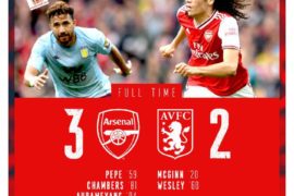 Arsenal vs Aston Villa 3-2 Highlights (Video Download)