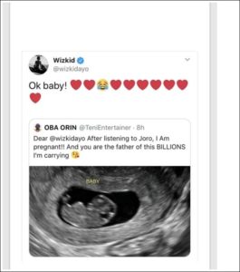 Teni Makanaki Reveals She's Pregnant For Starboy Wizkid