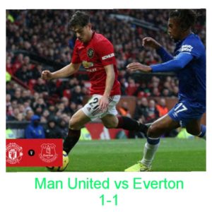 Manchester United vs Everton 1-1 Highlights