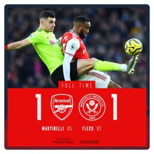 Arsenal vs Sheffield United 1-1 Highlights