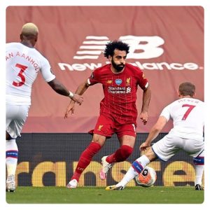 Mohammed Salah in action in Liverpool vs Crystal Palace match