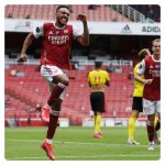 Arsenal player celebrate goal against Watford