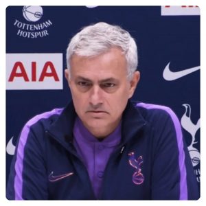 Jose Mourinho in media room speaking ahead North London Derby