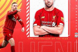 Liverpool’s Jordan Henderson Wins Footballer Of The Year Award