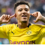 Borussia Dortmund's Jadon Sancho celebrating goal