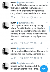 I made Millions Before This Fame - Rema