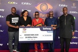 BBNaija: Moment Laycon Receives N30m, Other Prizes (Video)
