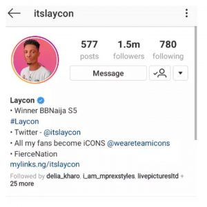 Laycon Instagram page