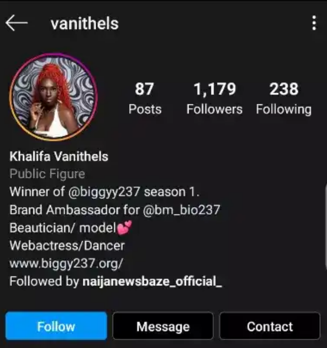 Khalifa Vanithel Instagram