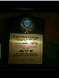 Offa Poly SUG Gives Merit Awards To Aye