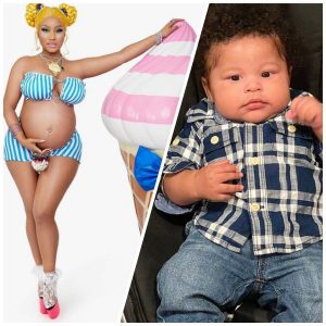 Nicki Minaj Reveals The Face Of Her Son With Sweet Messages (Photos)