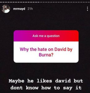 May D Reveals Why Burna Boy Is Hating On Davido