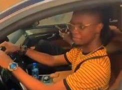 Laycon Show Off His Driving Skills With His Benz (Video)