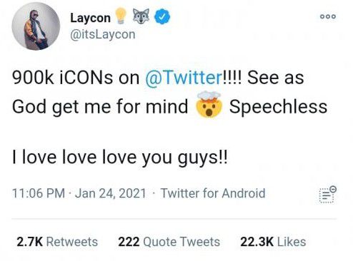 Laycon achievement