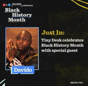 Davido NPR 'Tiny Desk' Home Concert Performance (Video)