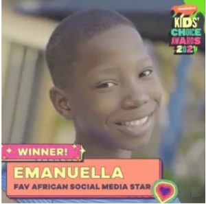 Emmanuella Wins Nickelodeon Kids' Choice Awards, Beats Ikorodu Bois (Video)